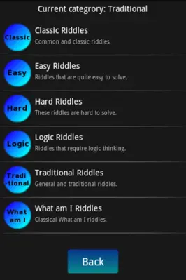 Traditional Riddles android App screenshot 0